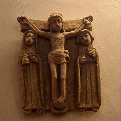 Jésus sur la croix, sa mère et son disciple